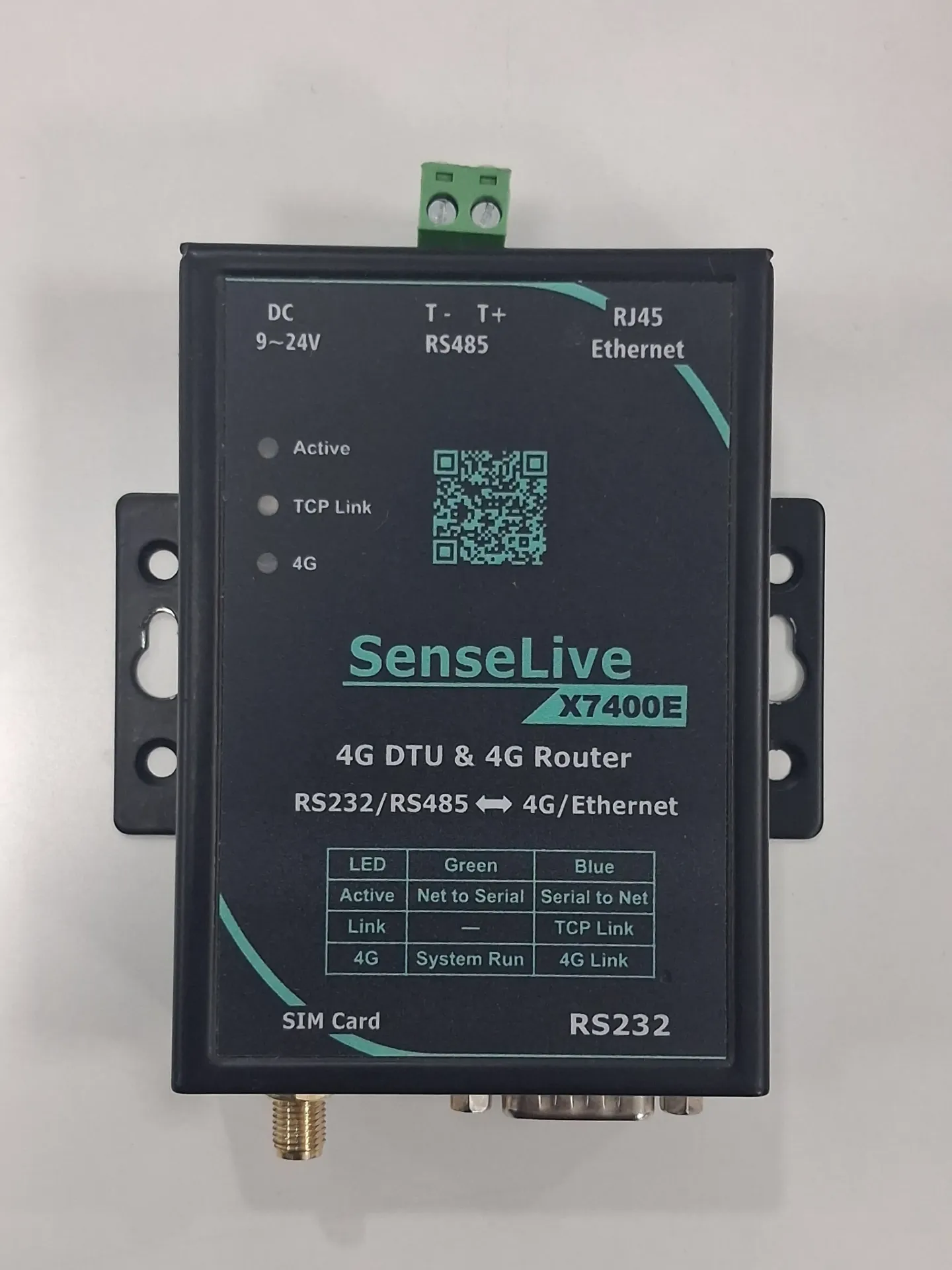 SenseLive X7400E (RS485/Ethernet to 2G/3G/4G Serial Device Server)
